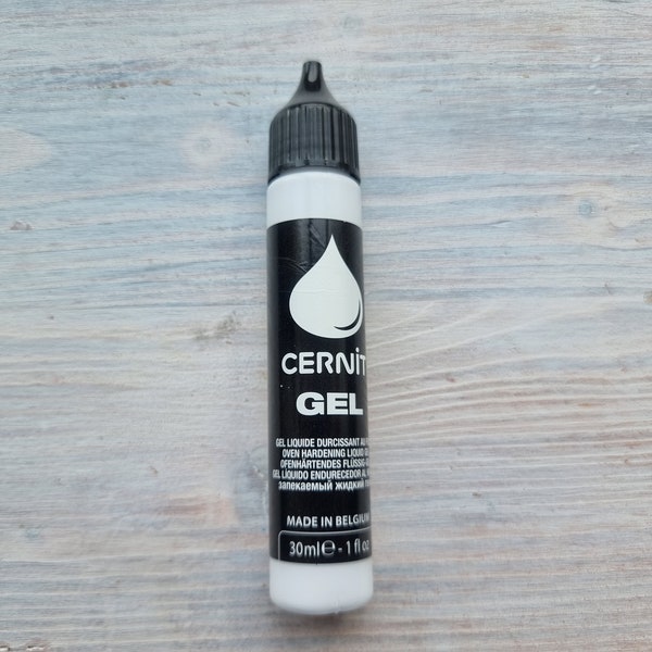 Gel liquide polymère Cernit, Blanc, 30 ml, Support de cuisson, de mélange et de formation pour tous les travaux manuels en pâte polymère, Support pour la fabrication de bijoux