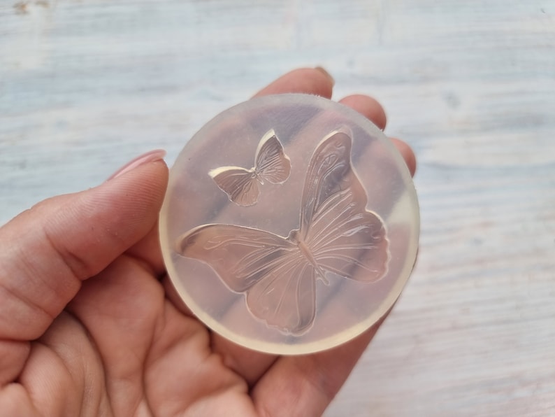 Silicone mold of Butterflies, 2 pcs., 1.8 cm, 4.8 cm, Modeling tool for accessories, jewelry, home decor, Shape for polymer clay image 5