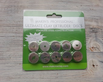 10 disques pour extrudeuse d'argile Makins, édition spéciale, formage, outil de modélisation pour créer des détails de texture, conception pour tous les types de pâte polymère