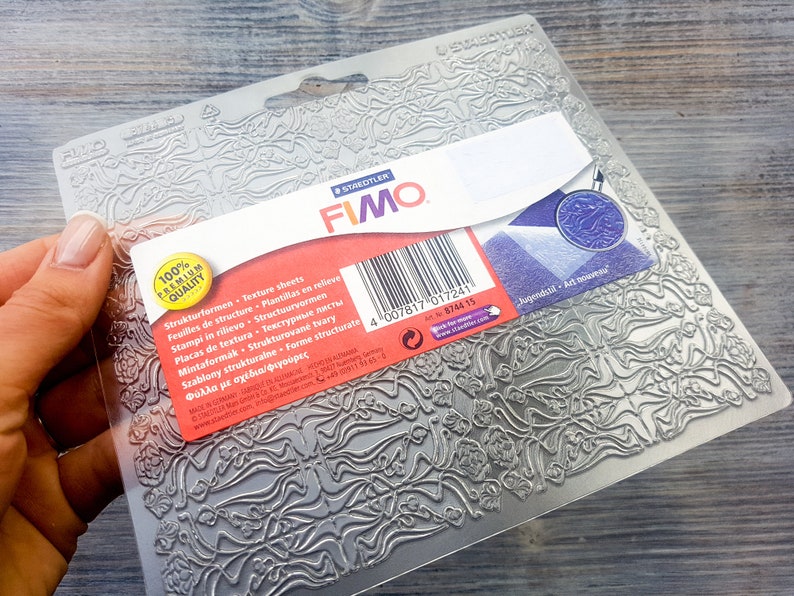 Fimo texture sheet Art Nouveau, Used for decor and texture, Modeling and forming tool for polymer clay Sculpey, Fimo, Pardo, Cernit, Kato image 5