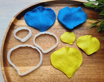 Silicone veiner of Rose petal texture, style 1, Flower Veiner, 3D Printed Clay Cutter, Plastic PLA, Flower Petals, Polymer Clay