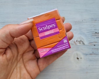 ぶんぶんページ　SCLO-143/CR Sculpey Souffle Pumpkin, Nr. 6033, Oven-bake Polymer Clay, 48 Gr