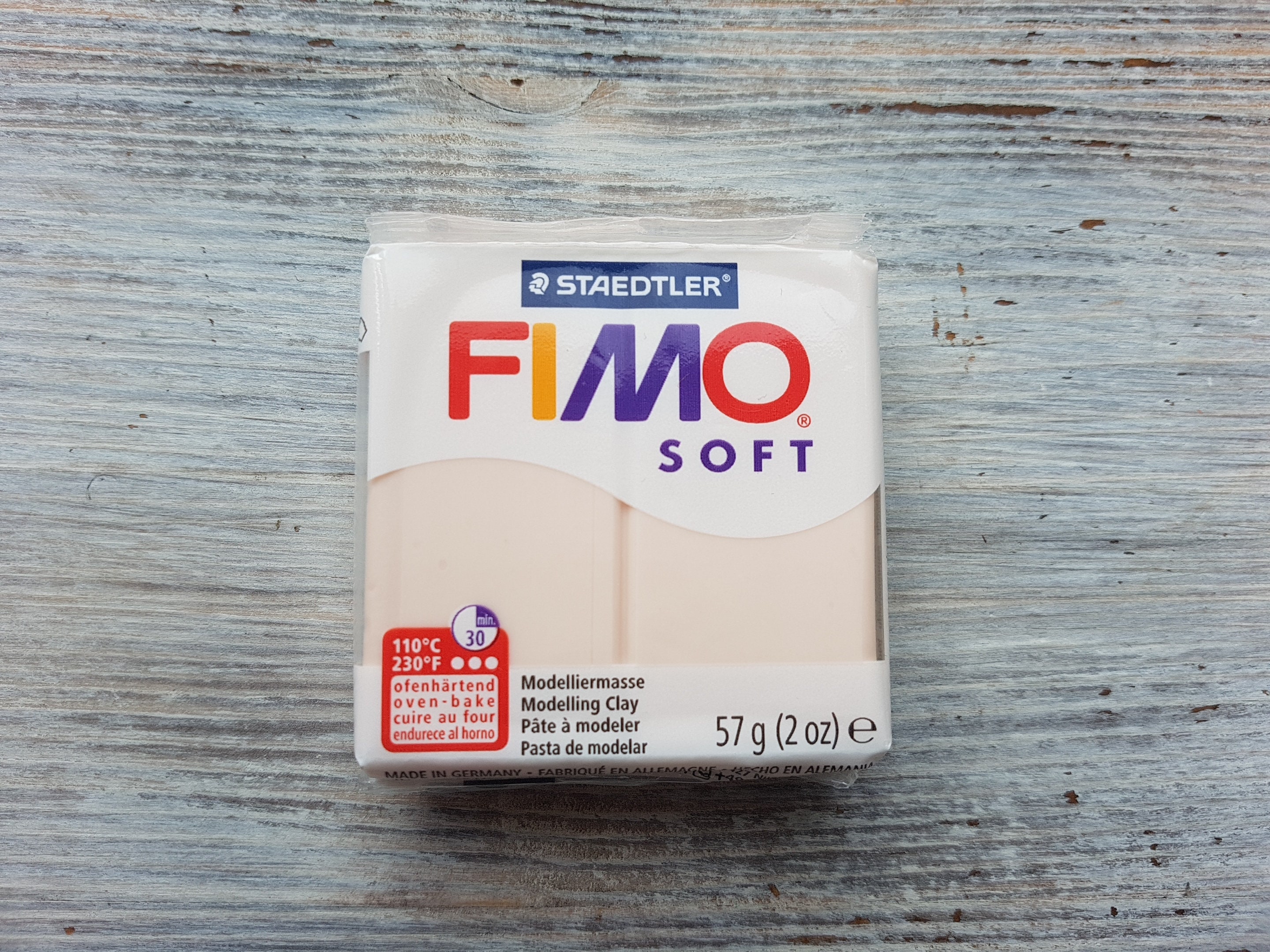 Pâte polymère série FIMO Soft, rose pâle chair claire, Nr.43, 57g2oz, Pâte  à modeler polymère durcissant au four,BasicFimo Soft couleurs,STAEDTLER -   France