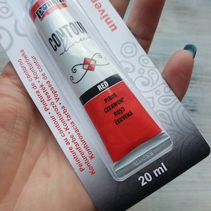 Delineador de contorno PENTART, vermelho, 20 ml, à base de água