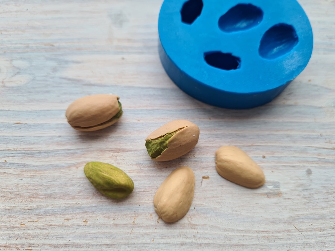 Silicone Mold of Pistachios, 5 Pcs., 1.82.1 Cm , Modeling Tool for