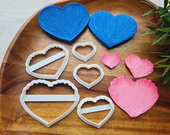 Silicone veiner of Petal texture, style 5, Flower Veiner, 3D Printed Cutters, Plastic PLA, Polymer Clay, Earrings, Floral Jewelry, Fondant