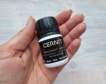 Cernit, vernis mat, 30 ml, médium de finition et transparent pour toutes les pâtes polymères, médium lissant et texturé pour bijoux et accessoires
