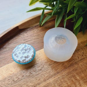 Silicone mold of Plate of porridge, ~ Ø 2.3 cm, H:1.2 cm, Modeling tool for accessories, jewelry, home decor, Shape for polymer clay, soap