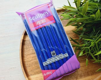 Sculpey Premo, ultramarine blue hue, Nr.5562, 454g (1lb), BIG PACK,Oven-Bake Polymer Clay,Professional Strong,Flexible Modeling Clay,Jewelry