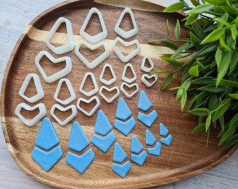 Earring, style 5, arrow, set of 9, 3D Printed Earring Cutters for Polymer Clay, Plastic PLA Shapes for Clay Earrings, Jewelry Making Tools