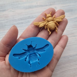 Silicone mold of Bee, ~ 5.5 cm, Modeling tool for accessories, jewelry and home decor, Shape for all types of polymer clay