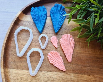 Silicone veiner of Iris petal texture, Flower Veiner, 3D Printed Cutters, Plastic PLA, Polymer Clay, Earrings, Floral Jewelry Tools