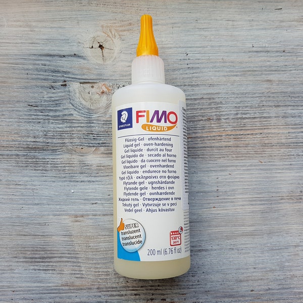 FIMO Deko Gel, flüssiges Polymer Clay, durchscheinend, 200 ml, Dekoriergel zum Mischen und Herstellen von Schmuck und Dekor mit Polymer Clay