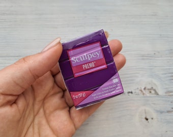 Sculpey Premo, purple, Nr. 5513, Nr. 5007, 57g (2oz), Oven-Bake Polymer Clay, Professional Strong, Flexible Modeling Clay,Jewelry, Sculpting