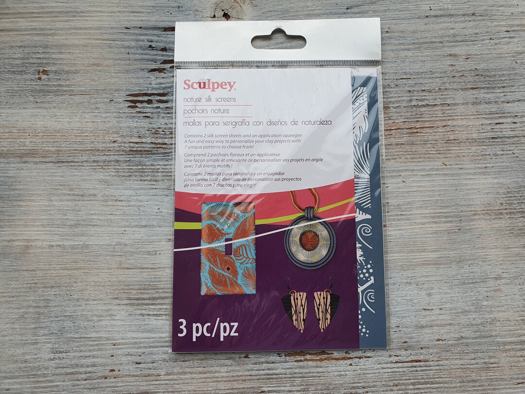 Silk Screen Sculpey, 2 Sheets, Nature, Textured, Tool for Polymer Clay Etsy