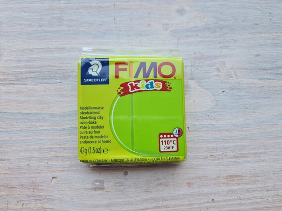 FIMO Kids Polymer Clay, Lime, Nr. 51, 42 Gr, Oven-hardening Modeling Clay  Color Pack, Soft and Smooth Clay for Decor and Jewelry 