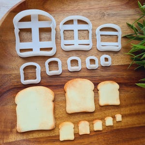 Rostad brödskiva, set med 8 utstickare, en lerutsticka eller HELT set, Örhängesutstickare, 3D-printade utstickare, Figurverktygsset för polymerlera.