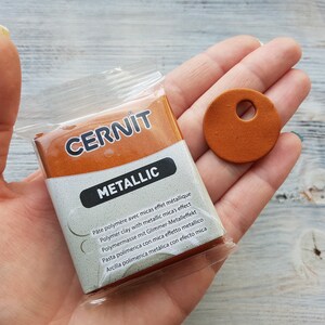 CERNIT Metallic serie polymer clay, bronze, Nr. 058, 56g (2oz), Oven-hardening polymer modeling clay