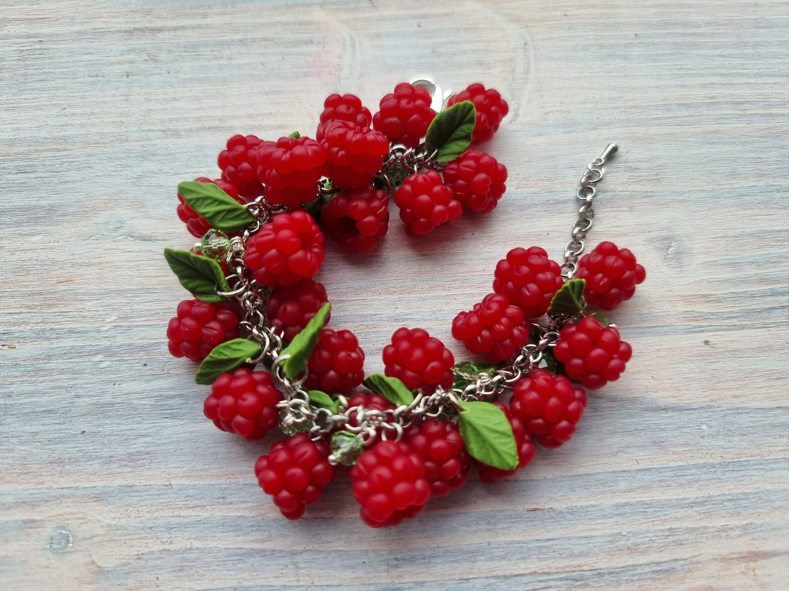 Raspberry Bracelet Berry Bracelet Summer Bracelet Jewelry Etsy
