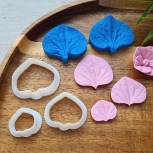 Silicone veiner of Hydrangea petal texture, style 3, choose full set or individually