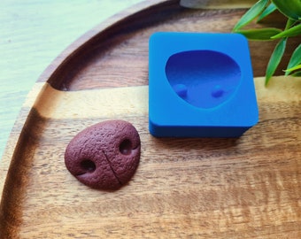 Silicone mold of Dog or bear nose, style 7, ~ 2.6*3 cm, H:1.1 cm, Clay Mold for Polymer, Miniature Crafts, DIY Animal Figures