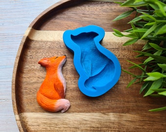 Silicone mold of Fox, ~ 3.8*6.1 cm, H:1.3 cm, Modeling tool for accessories, jewelry and home decor, Shape for polymer clay