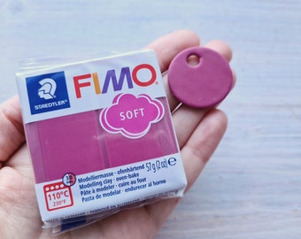 FIMO Soft serie polymer clay, frozen berry, Nr. T23, 57g (2oz),Oven-hardening polymer modeling clay, Basic Fimo Soft colors by STAEDTLER