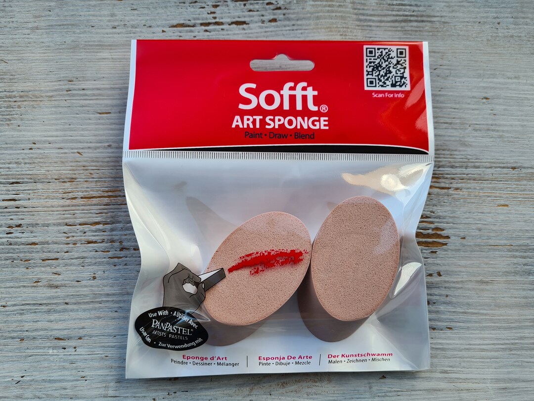 PanPastel Sofft Sponsafdekkingen – 10 Stuks, Nr. 2 Plat, Microporeus – Voor Pastelkrijt, Waterverf, Polymeer & Keramiek