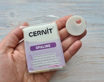 CERNIT Opaline serie polymer clay, white, Nr. 010, 56g (2oz), Oven-hardening polymer modeling clay