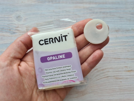 CERNIT Opaline Serie Polymer Clay, White, Nr. 010, 56g 2oz, Oven-hardening  Polymer Modeling Clay 