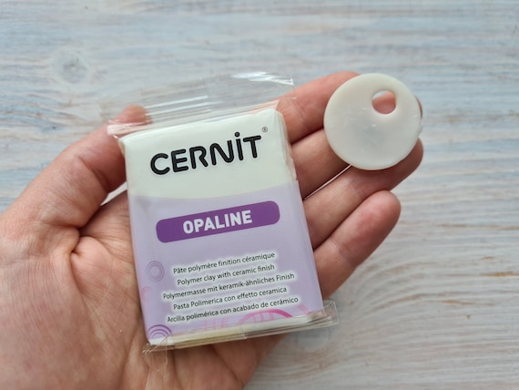 CERNIT Opaline Serie Polymer Clay, White, Nr. 010, 56g 2oz, Oven-hardening  Polymer Modeling Clay 