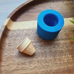 Silikonform Eiswaffel, Stil 5, ~ Ø 1,7 cm, H:1,8 cm, Modellierwerkzeug für Accessoires, Schmuck, Form für Polymerclay