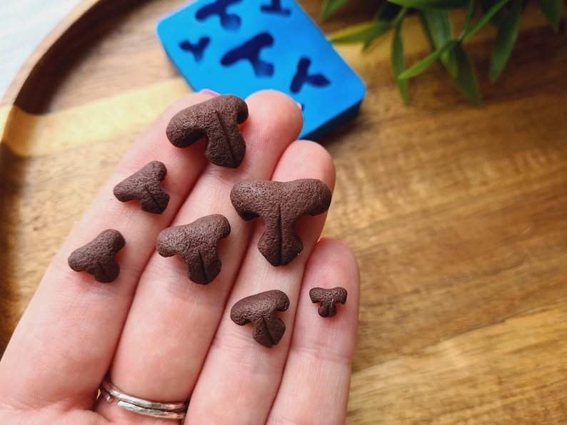 Silicone mold of Cat nose, style 2, 7 elements, ~ 0.5-1.9 cm, H:0.3-0.8 cm, Realistic Animal Nose Mold,Polymer Clay, Resin,Dolls,Teddy Bears image 7