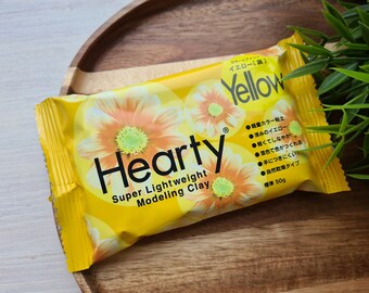 Padico Hearty, yellow, 50 g, Ultra Soft Modeling Clay for Miniatures, Jewelry & Craft Projects