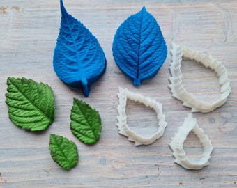 Venatore in silicone di foglia di menta, grande, scegli il set completo o singolarmente