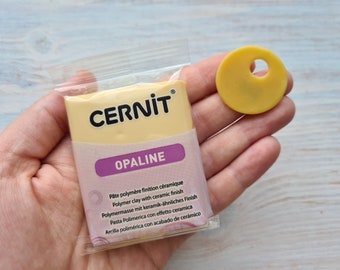 CERNIT Opaline Polymer Clay, Sandbeige, Nr. 815, 56g, Durchscheinender Ton für Schmuck, Miniaturen & Modelliermasse