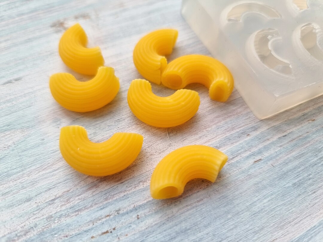 Silicone Mold of Pasta / Macaroni, Style 3, 7 Pcs., 2.5 Cm, Modeling
