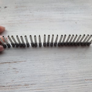 Set of tiny metal cutters, 24 types - heart, drop, flower, petal, diamond, star, round, leaf, hexagon, curved petal & others, Ø ≈ 3 mm