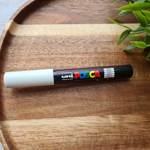 UNI Posca PC-1 M, blanco (1), Marcador a base de agua, Marcador de color para diversas superficies