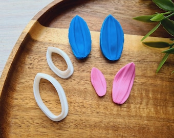 Silicone veiner of Chrysanthemum petal texture, Flower Veiner, 3D Printed Cutters, Plastic PLA, Polymer Clay, Earrings, Floral Jewelry Tools