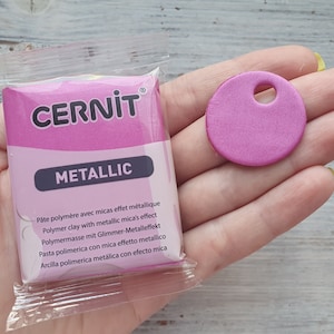 CERNIT Metallic serie polymer clay, magenta, Nr. 460, 56g (2oz), Oven-hardening polymer modeling clay