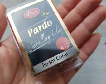 Pardo Jewelry and Art, Coral Foam, 412, 56 gr, oven-bake polymer clay,  Viva