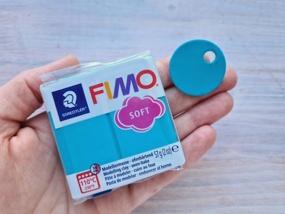 Arte en Casa-Arcilla polimerica pasta de modelar FIMO Effect *57grs.  Translucido color Azul Blue 374