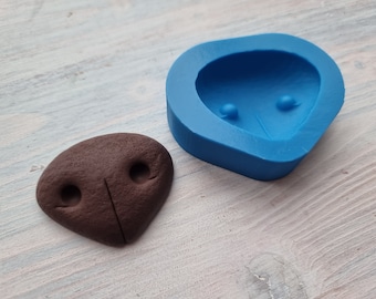 Silicone mold of Dog or bear nose, style 1, ~ 4.7*4 cm, Modeling tool for accessories, jewelry and home decor, Shape for polymer clay