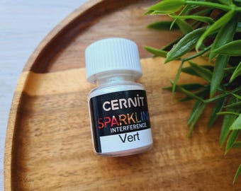 Pigment powder Cernit, interfeerence, vert, 5 g