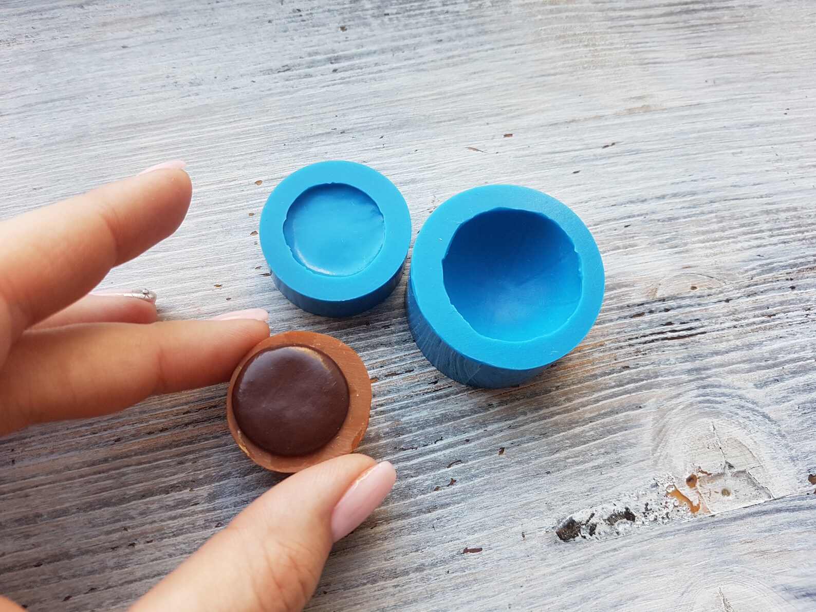 Silicone Mold of Caramel Candy 2 Parts Mold 3D Ø 2.22.9 Etsy