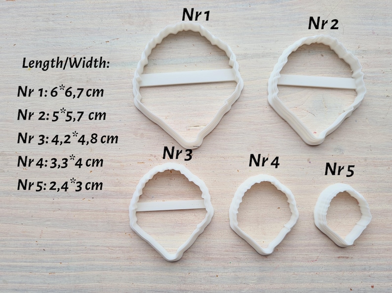 Silicone veiner of Peony petal texture, Flower Veiner, 3D Printed Cutters, Plastic PLA, Polymer Clay, Earrings, Floral Jewelry Tools image 2