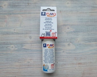 Gel FIMO Déco, pâte polymère liquide, translucide, 50 ml, Durcissement au four, Gel déco pour création de bijoux et déco en pâte polymère