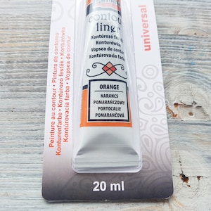Delineador de contorno PENTART, laranja, 20 ml, à base de água