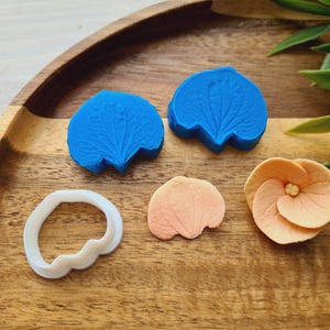 Silicone veiner of Hydrangea petal texture, style 2, choose full set or individually